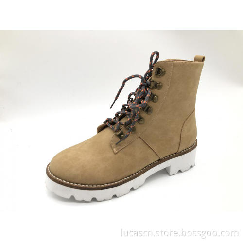 Women's Round Toe Work Combat Boots
